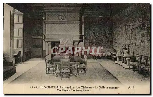 Ansichtskarte AK Chenonceau Le Chateau La Salle A Manger The Casrle The Dining Room