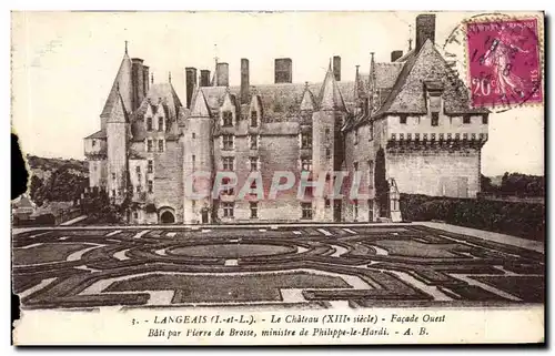 Ansichtskarte AK Langeais Le Chateau Facade Ouest