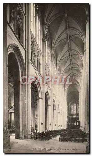 Cartes postales Tours Cathedrale Vue Interieure