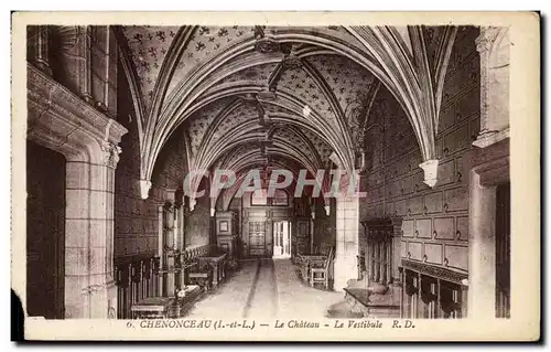 Cartes postales Chenonceau Le Chateau Le Vestibule