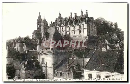 Ansichtskarte AK Loches Le Chateau Royal et la Porte des Cordeliers