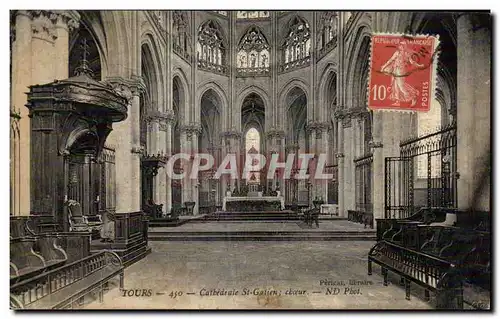 Cartes postales Tours Cathedrale St Gatien Choeur