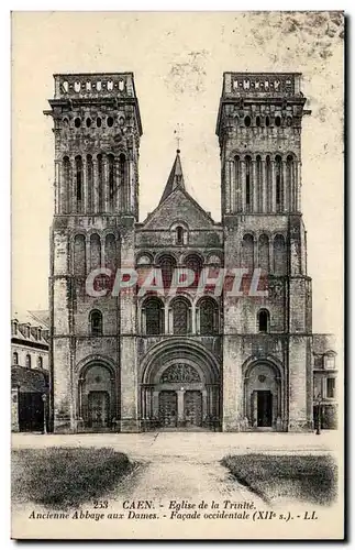 Ansichtskarte AK Caen Eglise de la Trinite Ancienne Abbaye aux Dames Facade occidentale