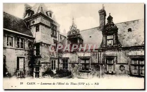 Cartes postales Caen Lucarnes de I&#39Hotel du Than