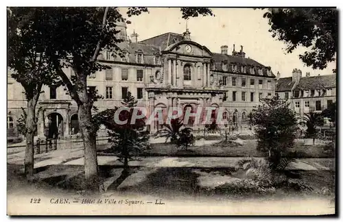 Ansichtskarte AK Caen Hotel de Ville et Square