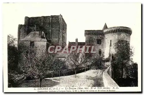 Cartes postales Loches Le Donjon