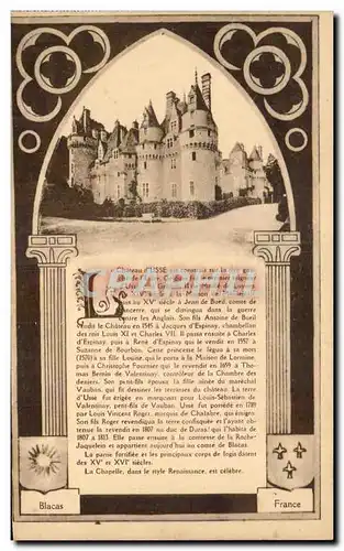 Cartes postales Chateau d&#39Usse