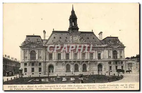 Cartes postales Tours Hotel de ville