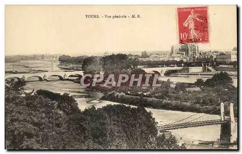 Cartes postales Tours Vue generale