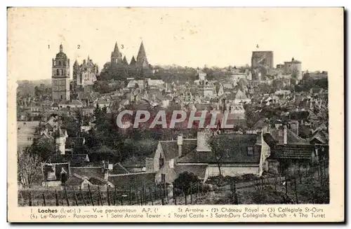 Cartes postales Loches Vue panoramique