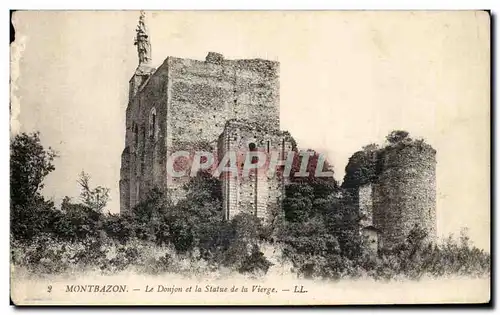 Cartes postales Montbazon le Donjon et la Statue de la Vierge