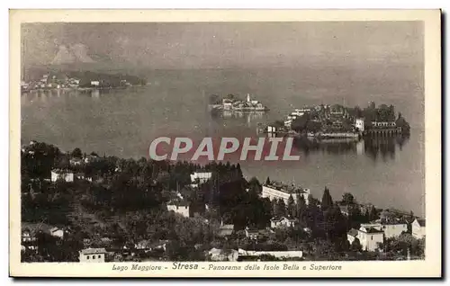 Cartes postales Lago Maggiore Stresa Panorama Delle Isole Bella e Superlore