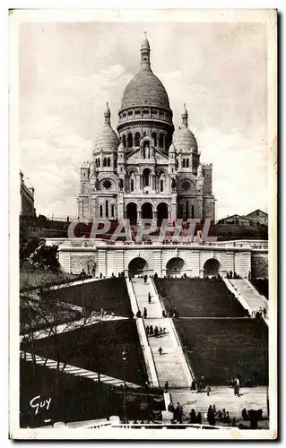 Cartes postales Paris Et Ses Merveilles Basilique Du Sacre Coeur Et Nouveaux Jardins Montmartre