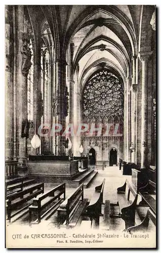 Cartes postales Cite De Carcassonne Cathedrale St Nazalre Le transept