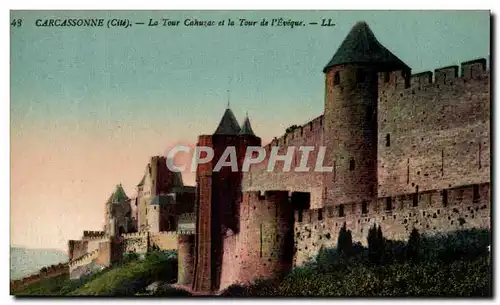 Cartes postales Carcassonne La Tour Cahuzac Et La Tour De l'Eveque