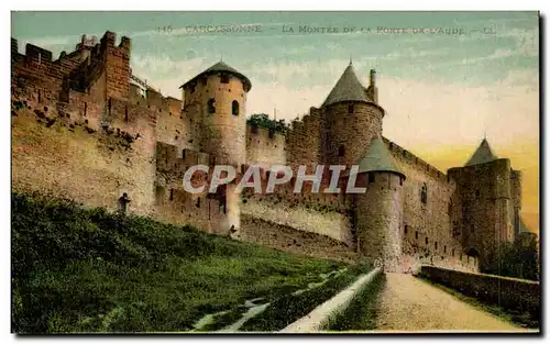 Cartes postales Carcassonne la Montee De La Porte De l'Aude