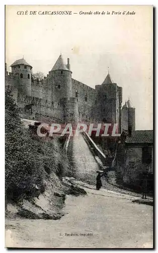 Cartes postales Cite De Carcassonne Grande Cote de la Porte d&#39Aude