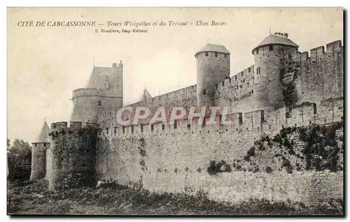 Ansichtskarte AK Cite De Carcassonne Tours Wisigothes et du Tresaut Lices Basses