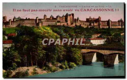 Cartes postales Carcassonne L'Aude et la cite