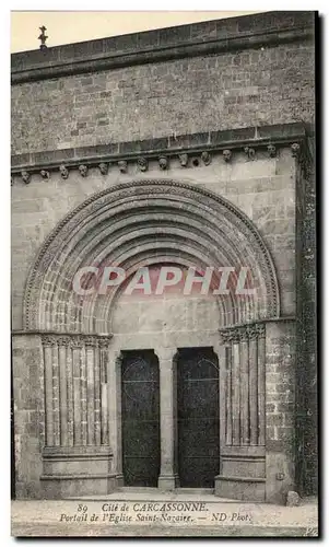 Cartes postales Cite de Carcassonne Portail de L&#39Eglise Saint Nazaire