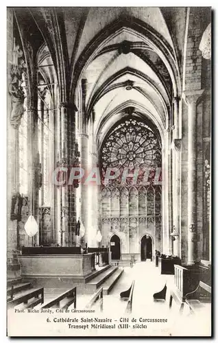 Ansichtskarte AK Cathedrale Saint Nazaire Cite de Carcassonne Transept Mcridienal