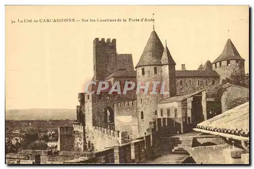 Ansichtskarte AK La Cite de Carcassonne Le Chateau Feodal Entree principale