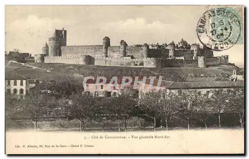 Cartes postales Cite de Carcassonne Vue generale Nord Est