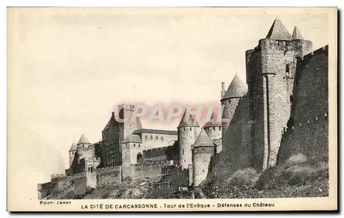 Cartes postales la Cite De Carcassonne Tour de L&#39Eveque Defenses du Chateau
