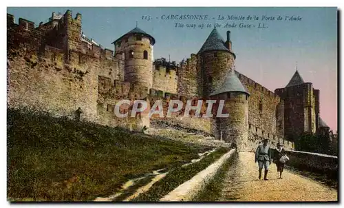 Cartes postales Carcassonne la Montee de la Porte de L&#39Aude
