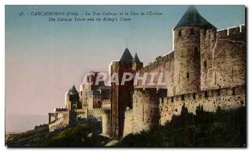 Cartes postales Carcassonne Le Tour Cabuzac et la Tour de l'Eveque