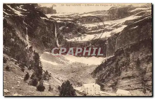 Cartes postales Gavarnie L&#39Hotel du Cirque et le Cirque