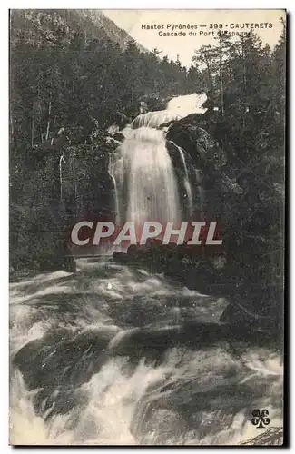 Ansichtskarte AK Hautes Pyrenees Cauterets Cascade du Pont d&#39Espagne