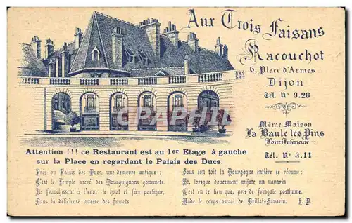 Cartes postales Dijon aux trois faisans Place d&#39armes