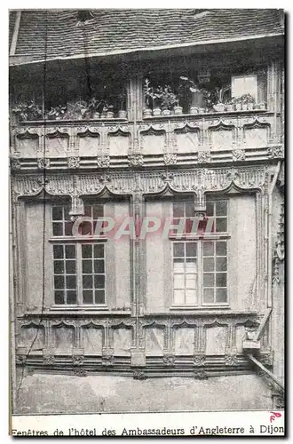 Cartes postales Fenetres de I&#39hotel des Ambassadeurs d&#39Angleterre a Dijon