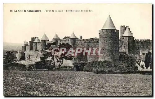 Ansichtskarte AK La Cite de Carcassonne Tour de la Vade Fortifications du Sud Est