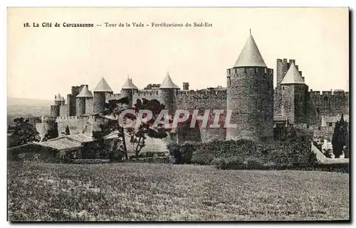 Cartes postales La Cite de Carcassonne Tour de la Vade Fortifications du Sud Est