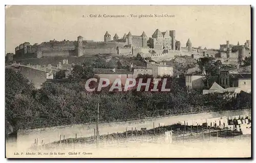 Cartes postales La Cite de Carcassonne Vue Generale Nord Ouest