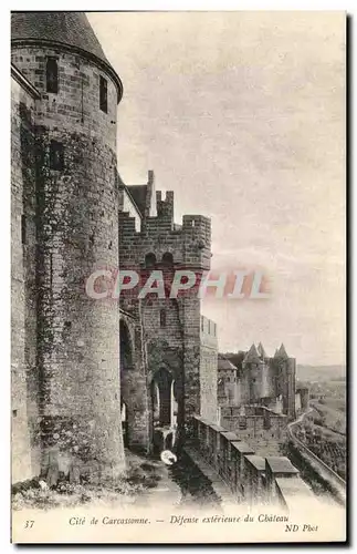 Cartes postales Cite De Carcassonne Defense exterieure du Chateau