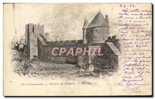 Cartes postales Cite De Carcassonne Interieur des Remparts