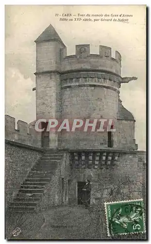 Cartes postales Caen Tour du manoir des Gena d&#39Armes Gerard de Nolent