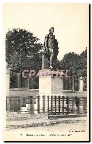 Cartes postales Caen Statue de Louis XIV