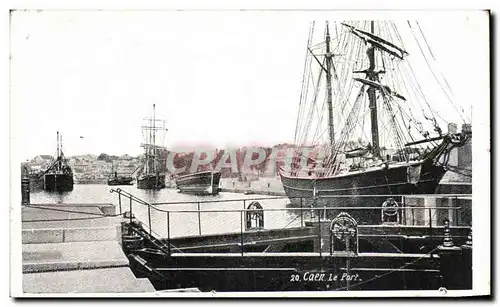 Cartes postales Caen Le Port Bateaux