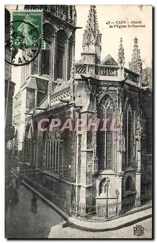 Ansichtskarte AK Caen Abside de I&#39Eglise St Sauveur