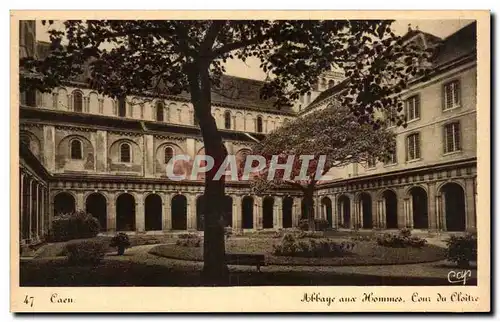 Cartes postales Caen Abbaye aux Hommes Cour du cloitre