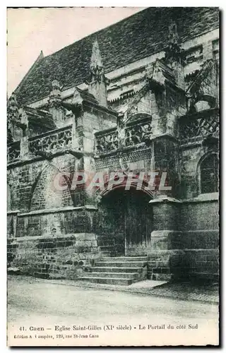 Ansichtskarte AK Caen Eglise Saint Gilles Le Portail du cote Sud