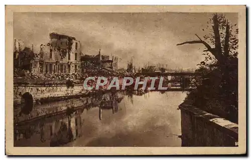 Cartes postales Caen Les bords de l&#39Orne casemes Hamelin et pont de Vaucelles Militaria