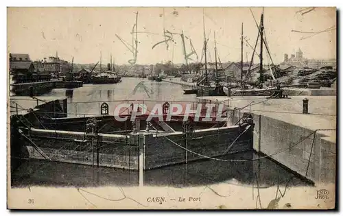 Cartes postales Caen Le Port Bateaux