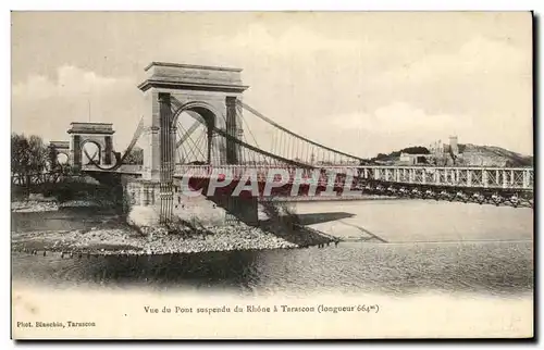 Cartes postales Vue du Port suspendu du Rhone a Tarascon