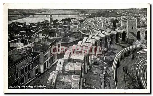 Cartes postales Arles Les Arenes Et Le Rhone