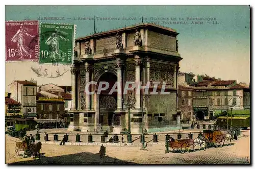 Ansichtskarte AK Marseille L&#39Arc De Triomphe eleve aux gloires de la Republique